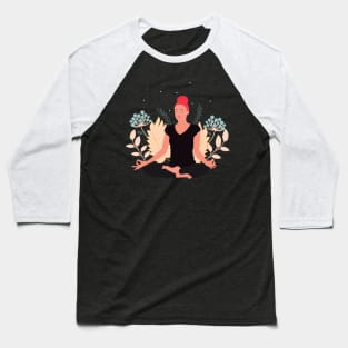 Day of Peace with Yoga and Meditation Baseball T-Shirt